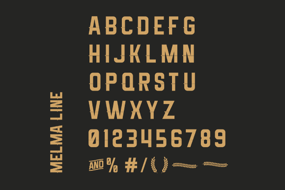 Melma Font PNG with transparent background - Preview 2