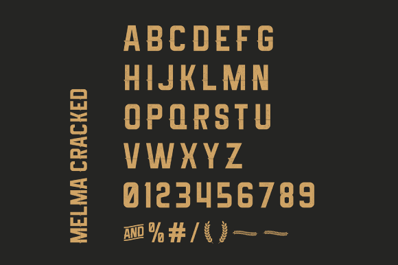 Melma Font PNG with transparent background - Preview 3