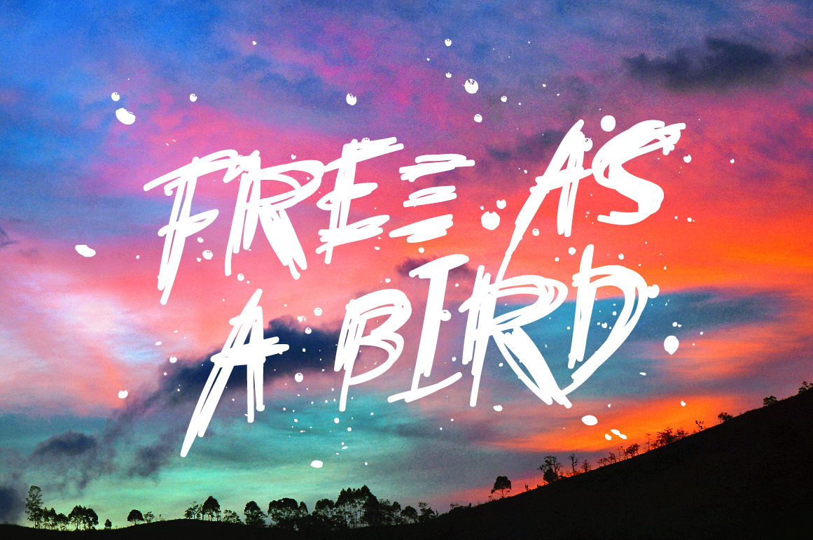 Blue April Font - Preview 1