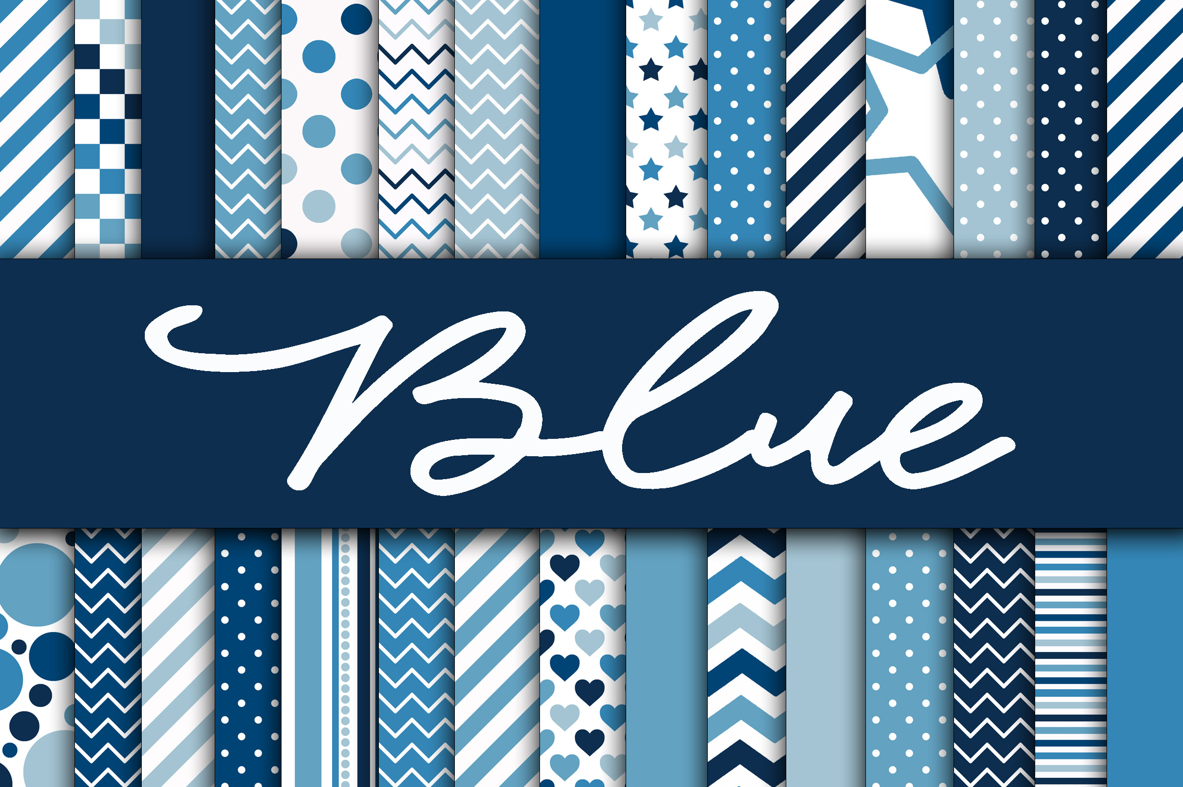 Blue Digital Paper Graphic by oldmarketdesigns · Creative Fabrica