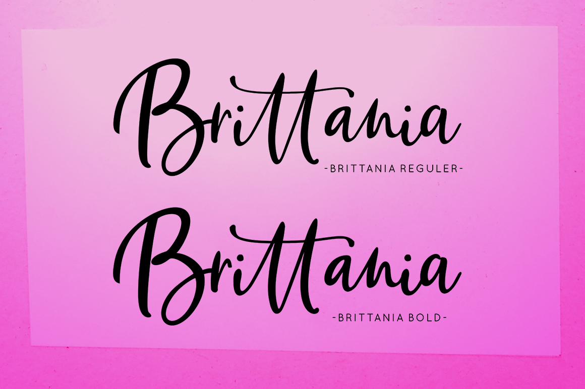 Brittania Script Font - Preview 3