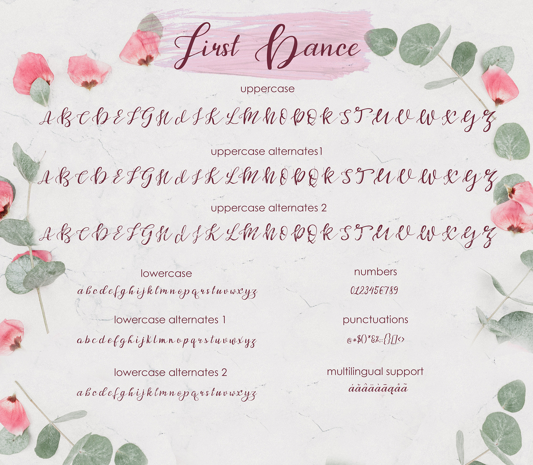 First Dance Font PNG with transparent background - Preview 6