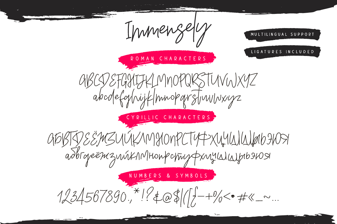 Immensely Font PNG with transparent background - Preview 5