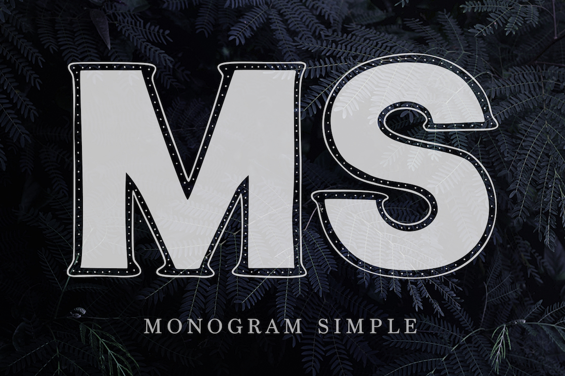Monogram Font Family Font PNG with transparent background - Preview 4