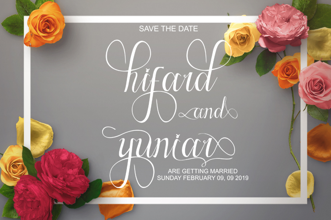 Mufida Aivia Font PNG with transparent background - Preview 1