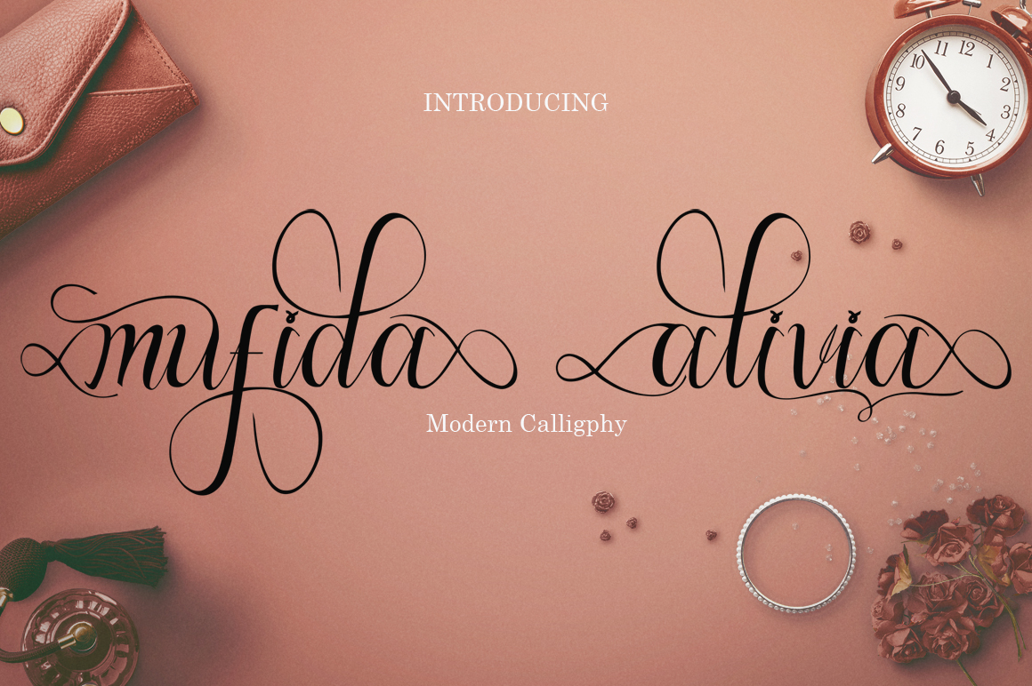 Mufida Aivia Font PNG with transparent background - Preview 6