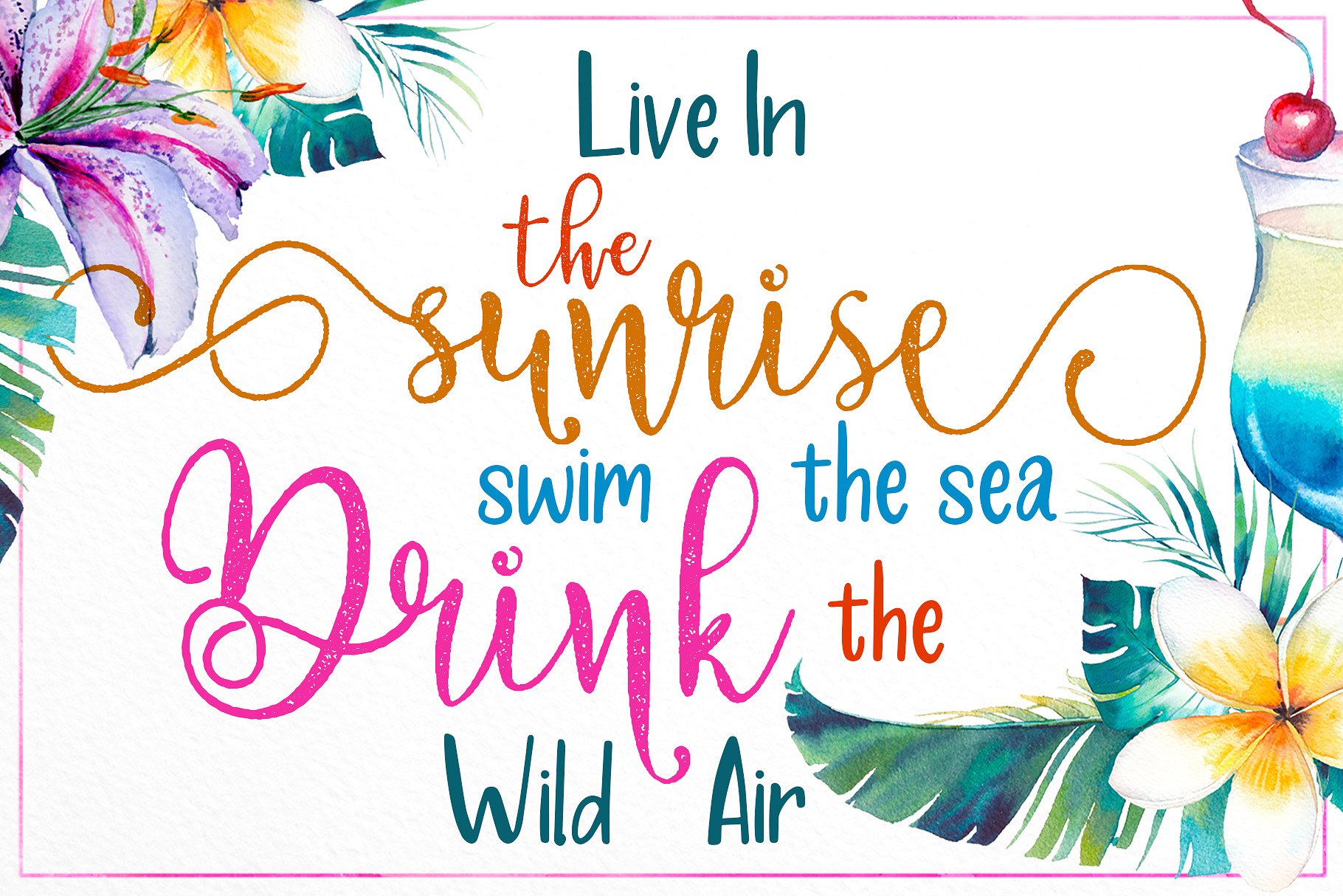 Paradiso Duo Font PNG with transparent background - Preview 2