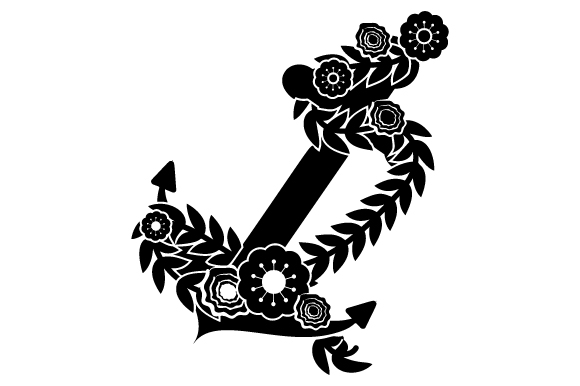 Anchor with Flower Decorations - Preview 1