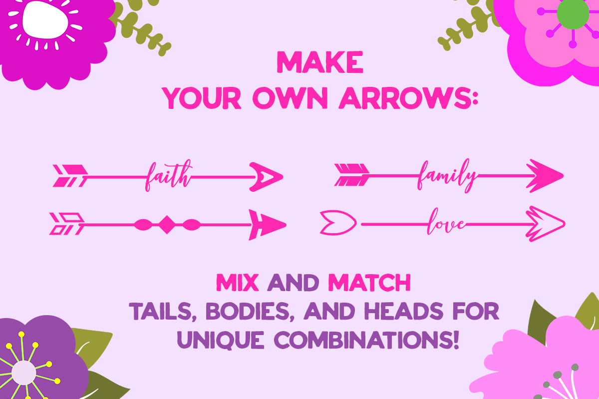 Arrow Love Dingbat Font - Preview 1
