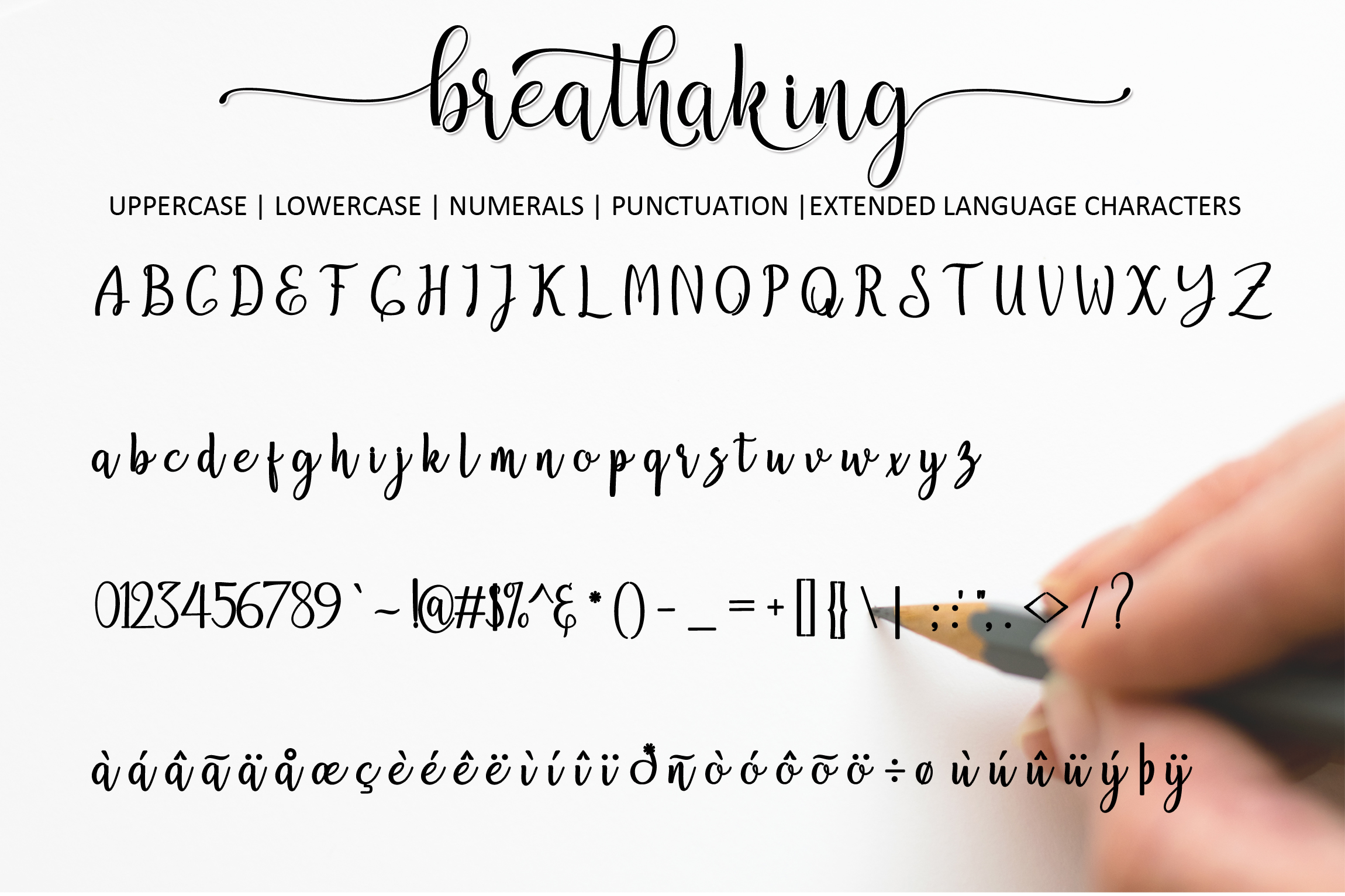 Breathaking Font - Preview 1