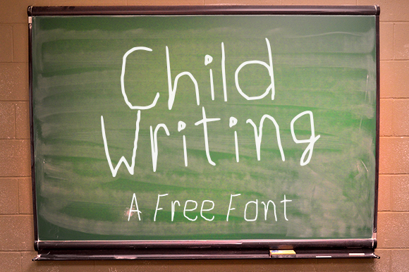Child Writing Free Font by Creative Fabrica Freebies · Creative Fabrica font preview