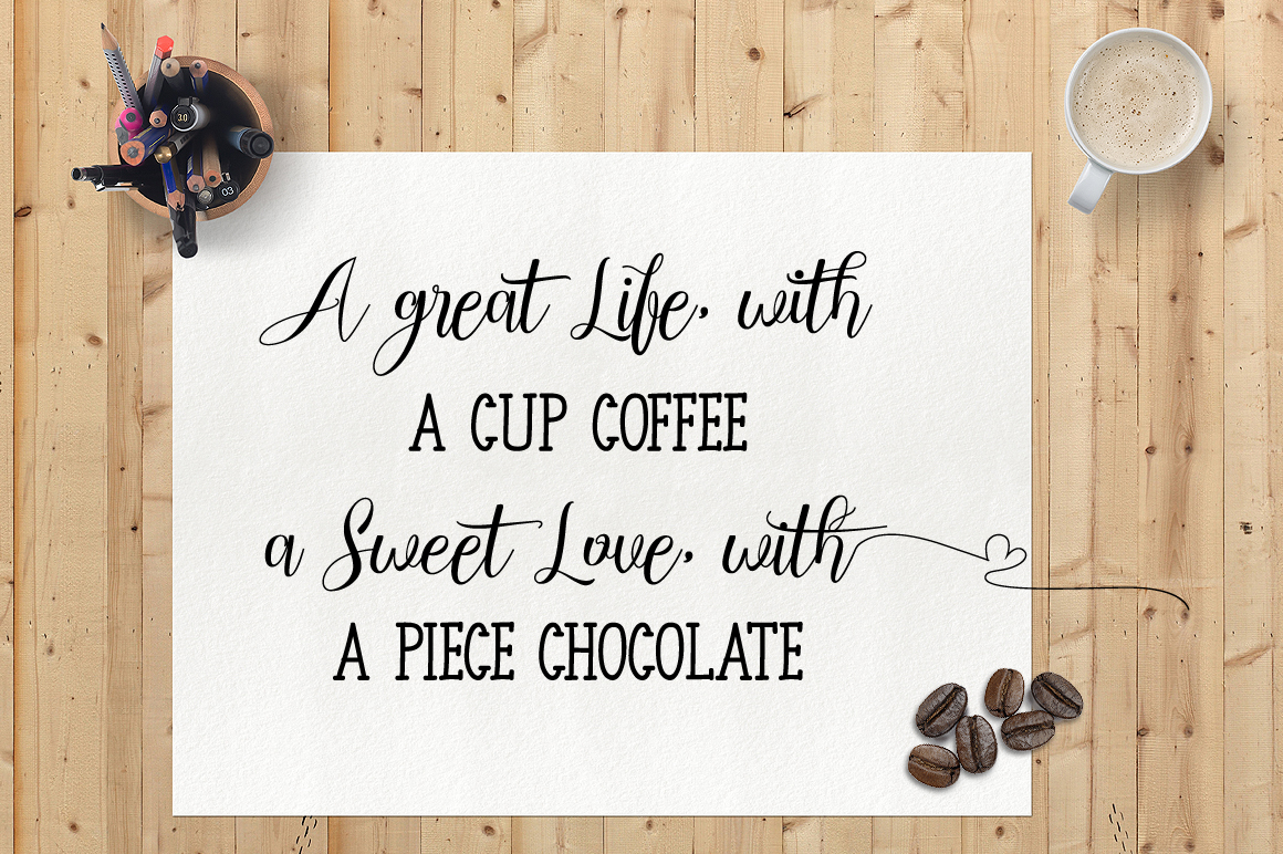 Chocolate Milky Font PNG with transparent background - Preview 2