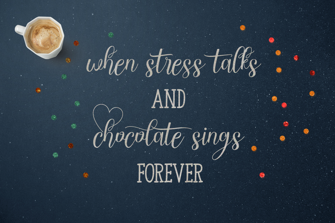 Chocolate Milky Font PNG with transparent background - Preview 3