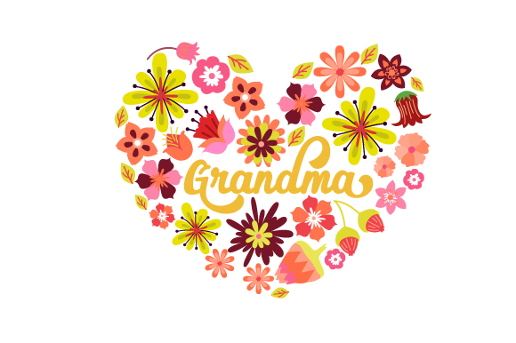 Grandma Floral Heart SVG Cut file by Creative Fabrica Crafts · Creative ...