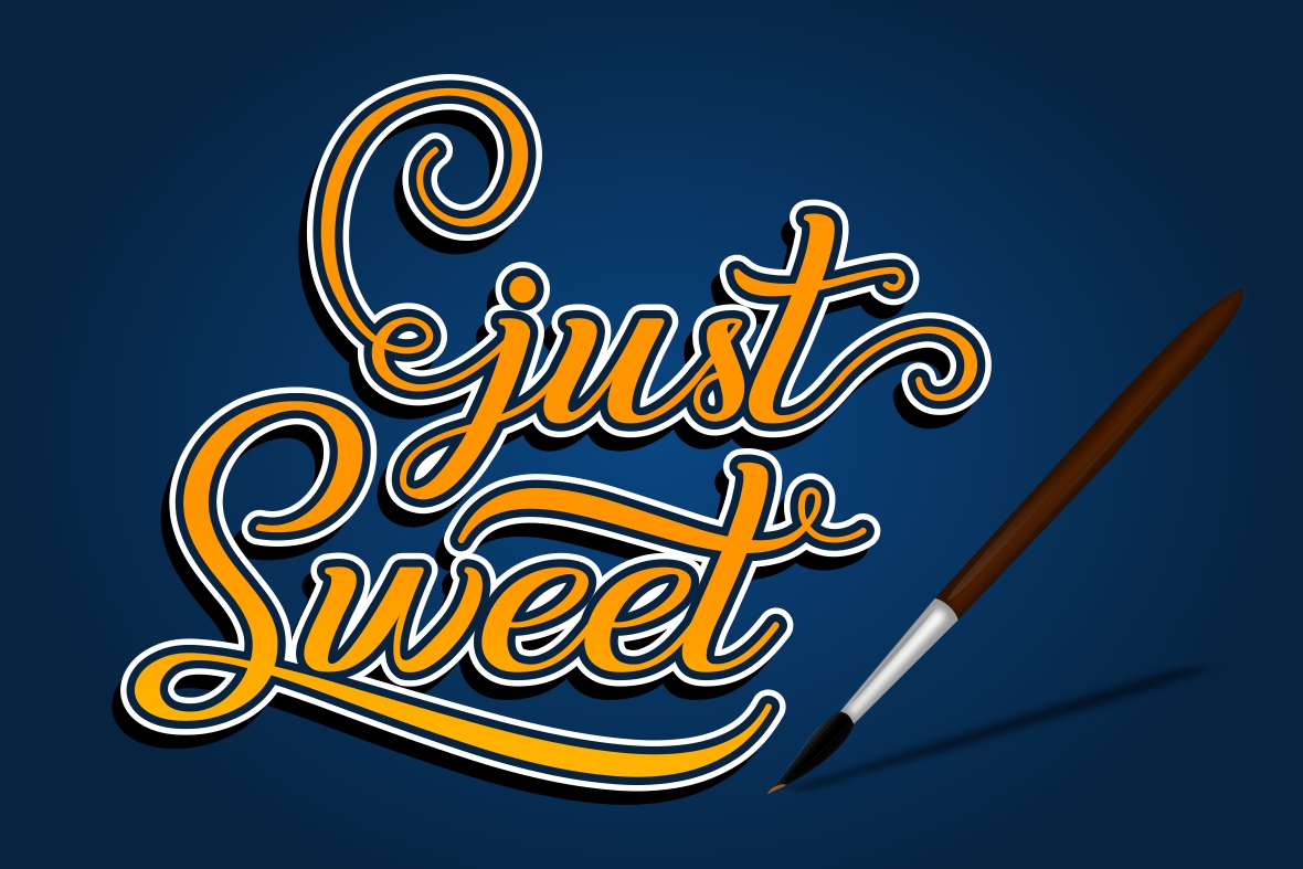 Just Sweet Font PNG with transparent background - Preview 3