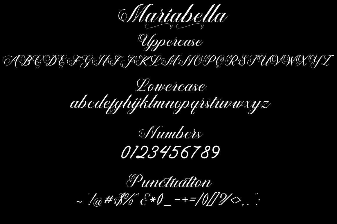 Mariabella Font PNG with transparent background - Preview 5