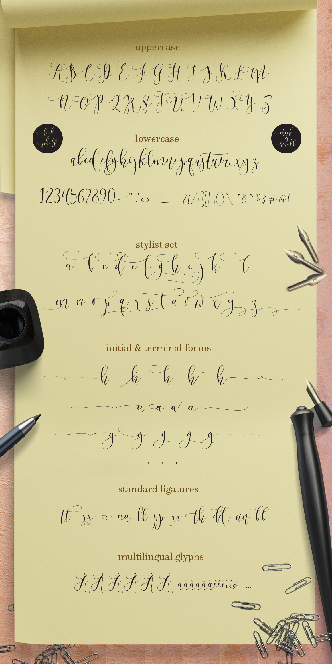 Melika Script Font PNG with transparent background - Preview 1