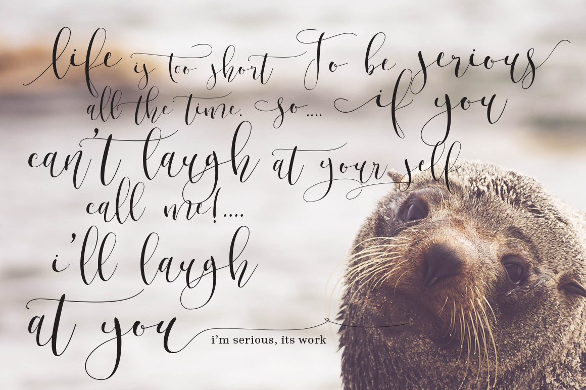 Melika Script Font PNG with transparent background - Preview 4