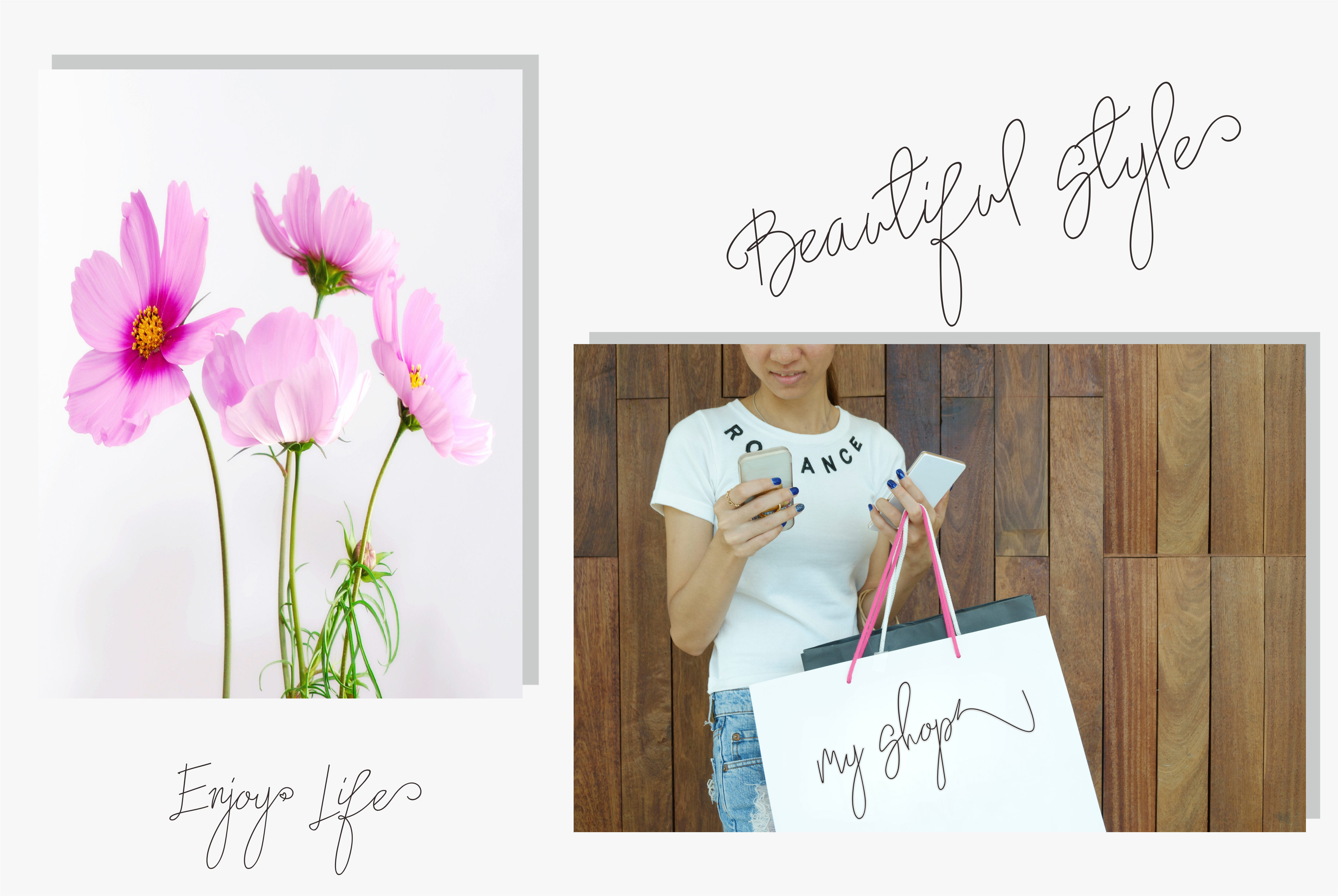 Nadine Script Font PNG with transparent background - Preview 3