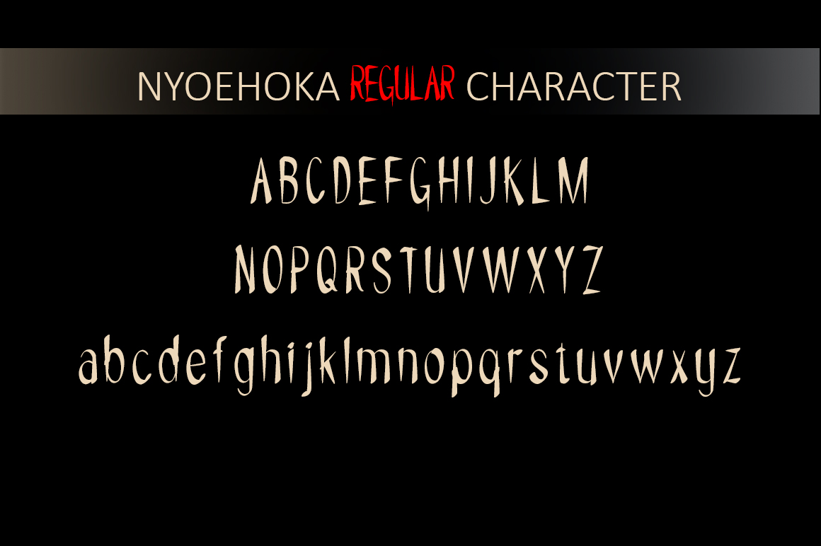 Nyoehoka Font PNG with transparent background - Preview 3