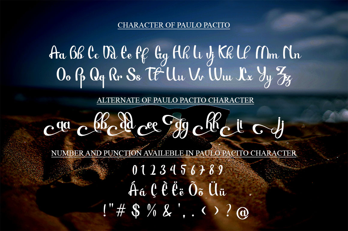 Paulo Pacito Font PNG with transparent background - Preview 1