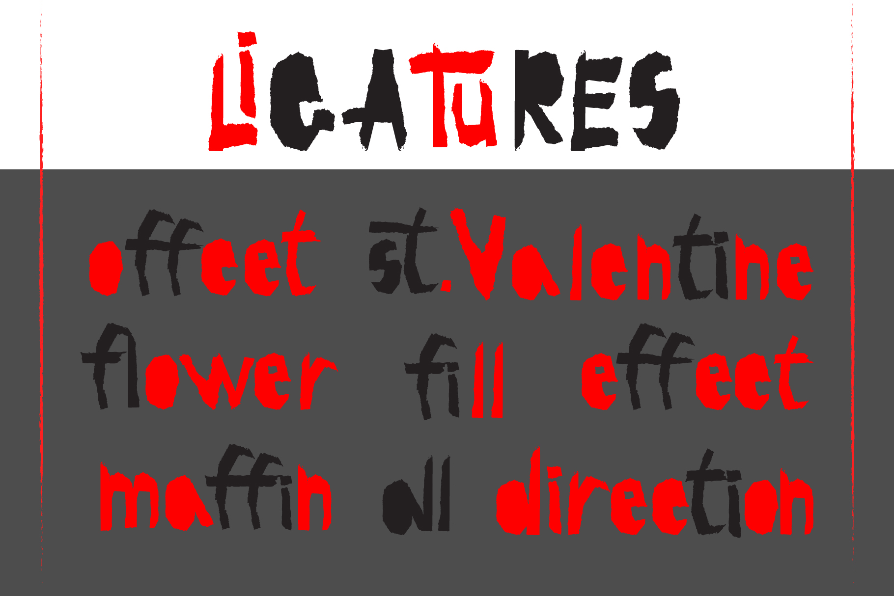 Red and Black Font PNG with transparent background - Preview 2