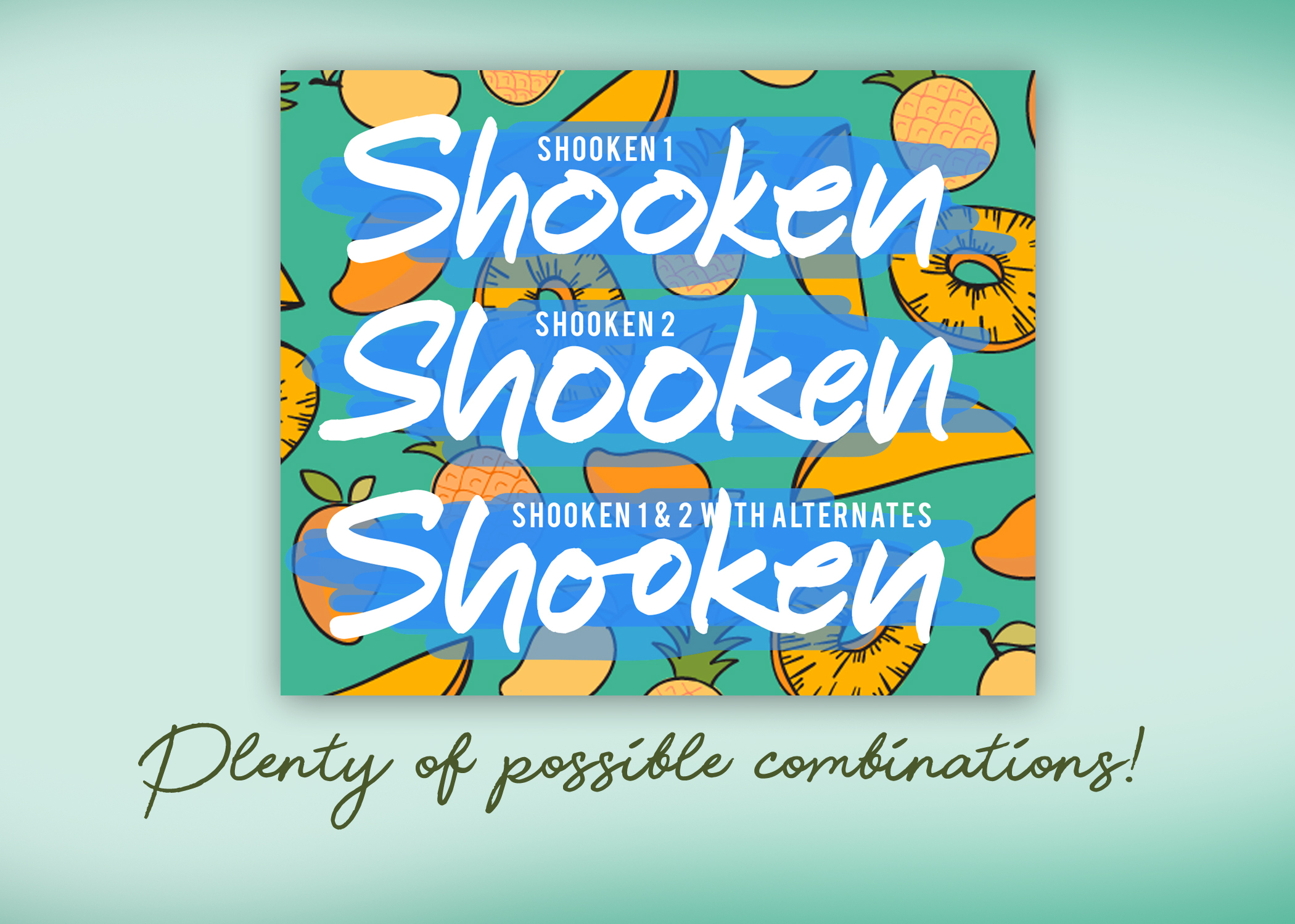 Shooken Font PNG with transparent background - Preview 1