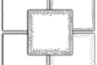 Silver Glitter Borders Digital Paper Graphic by oldmarketdesigns ...