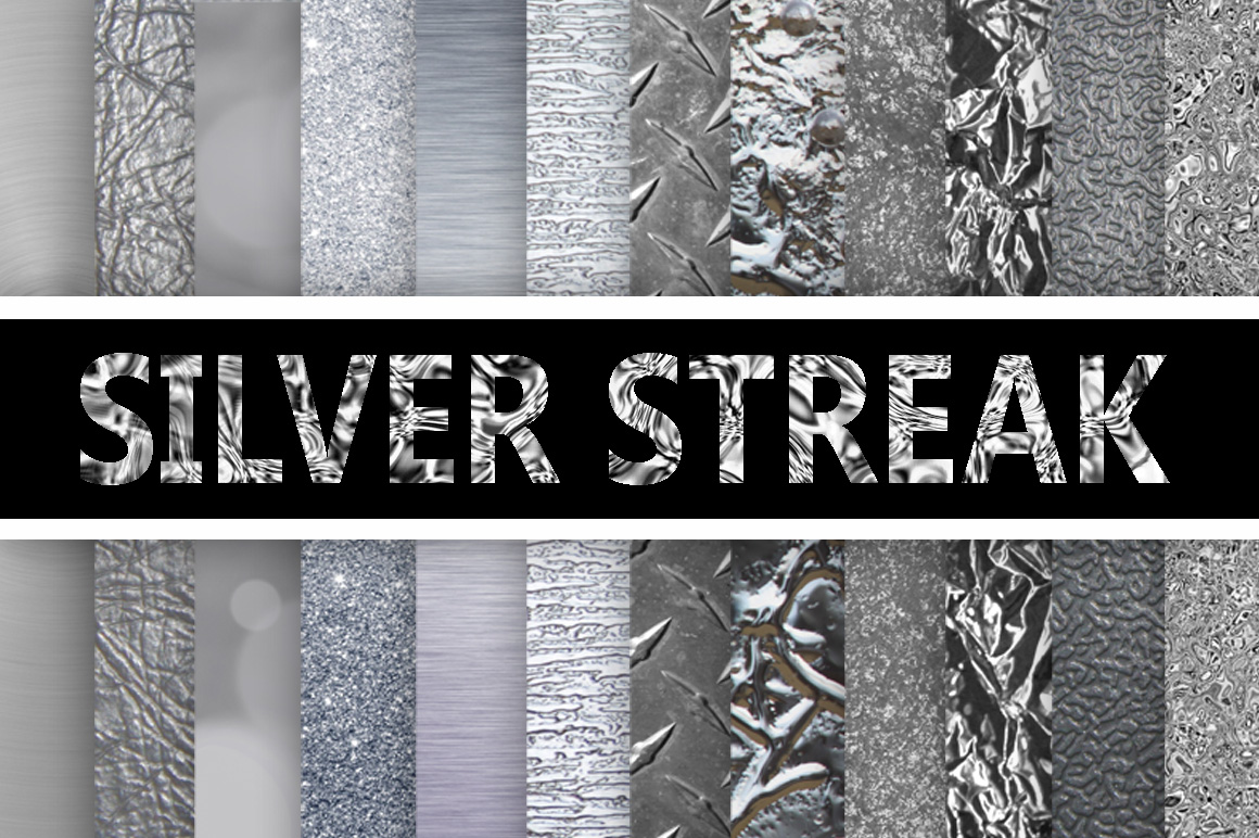 Silver Streak - Silver Digital Paper Textures Graphic by ...