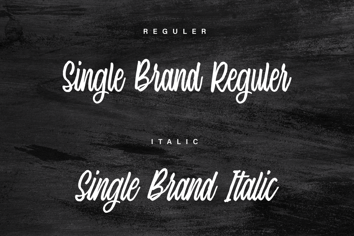 Single Brand Font PNG with transparent background - Preview 5