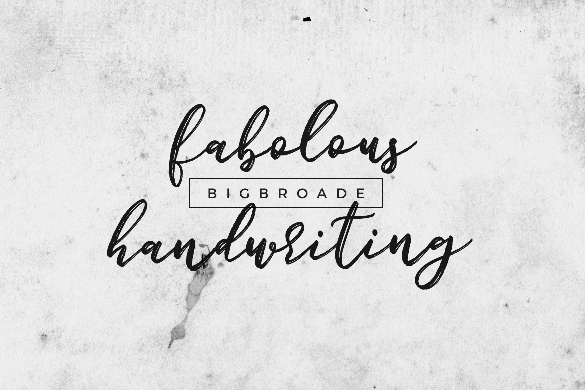 Bigbroade Font - Preview 1