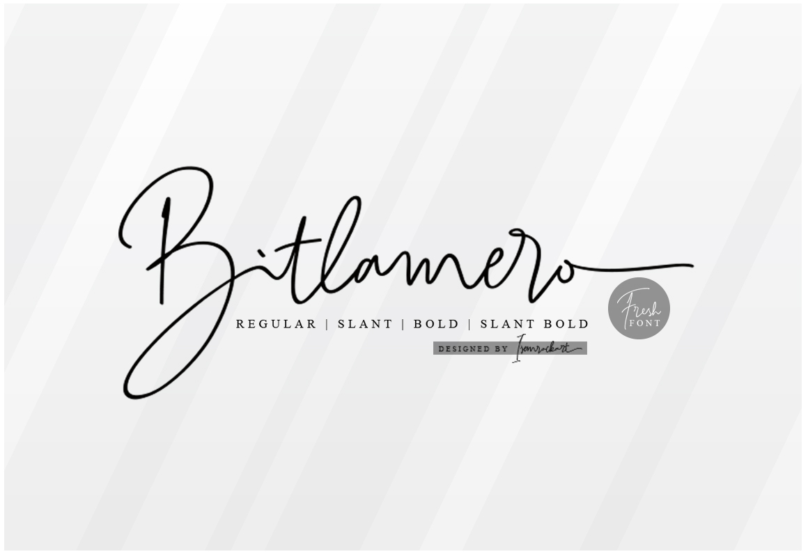 Bitlamero Script Font - Preview 1