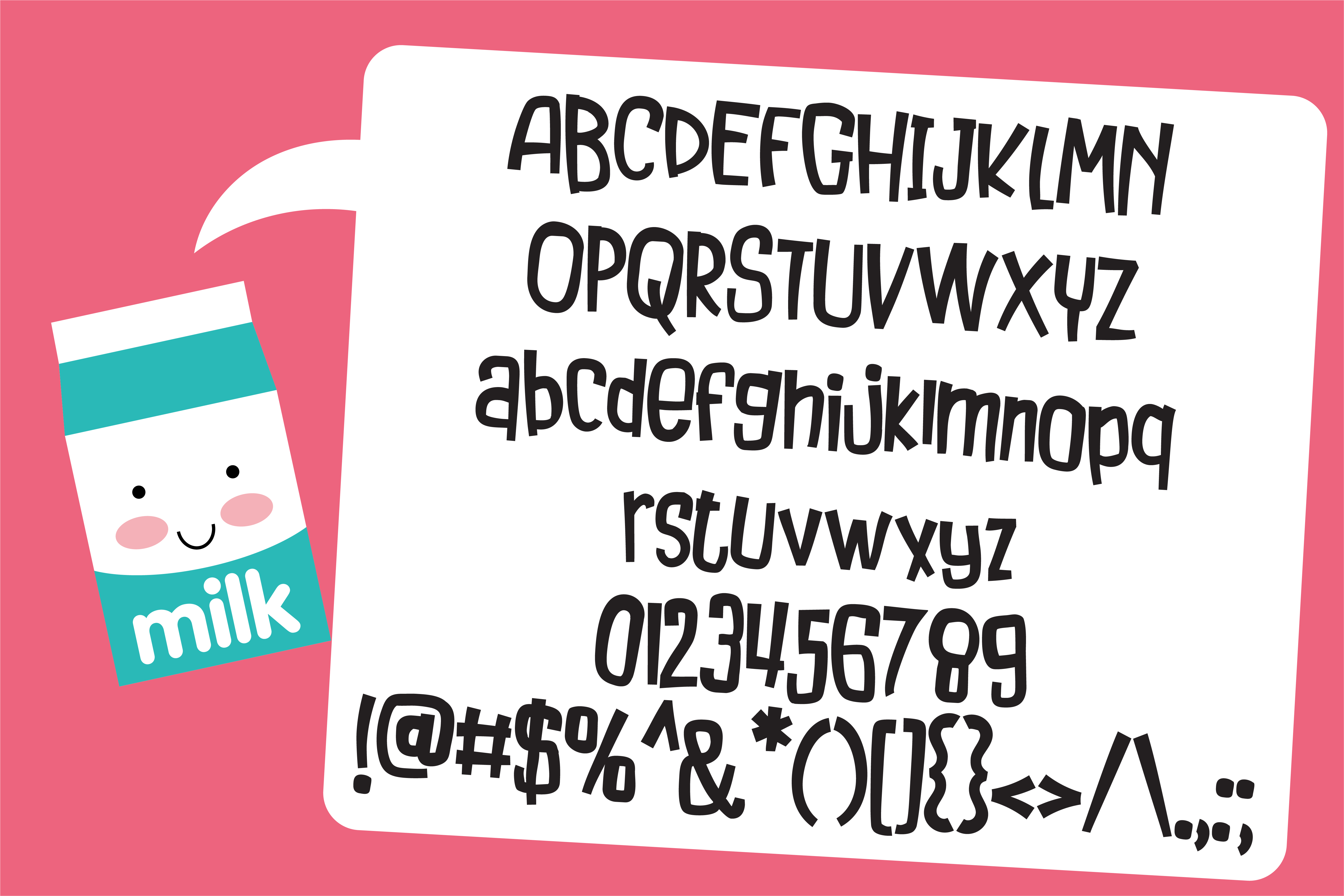 Bread and Sugar Font PNG with transparent background - Preview 3