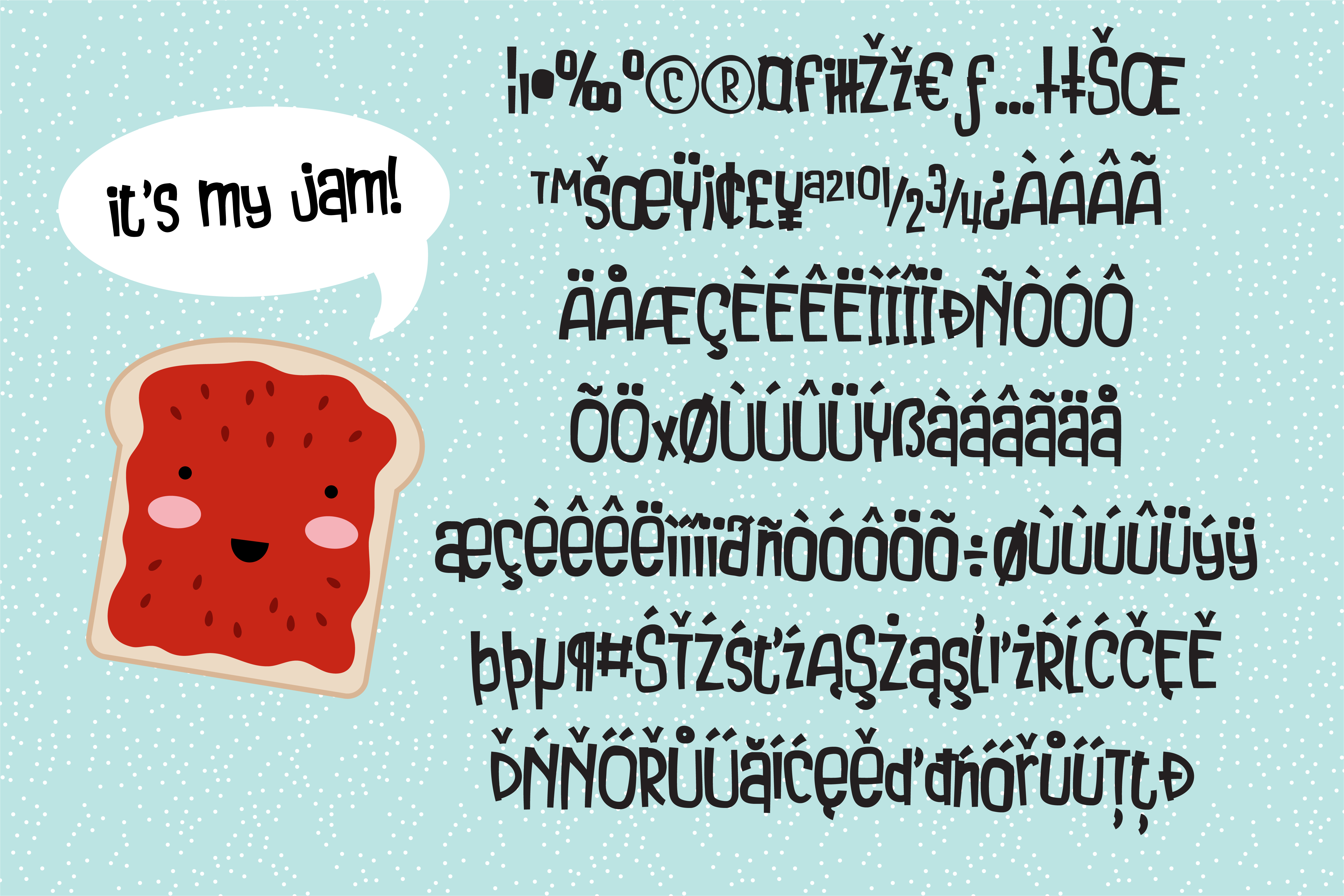 Bread and Sugar Font PNG with transparent background - Preview 5
