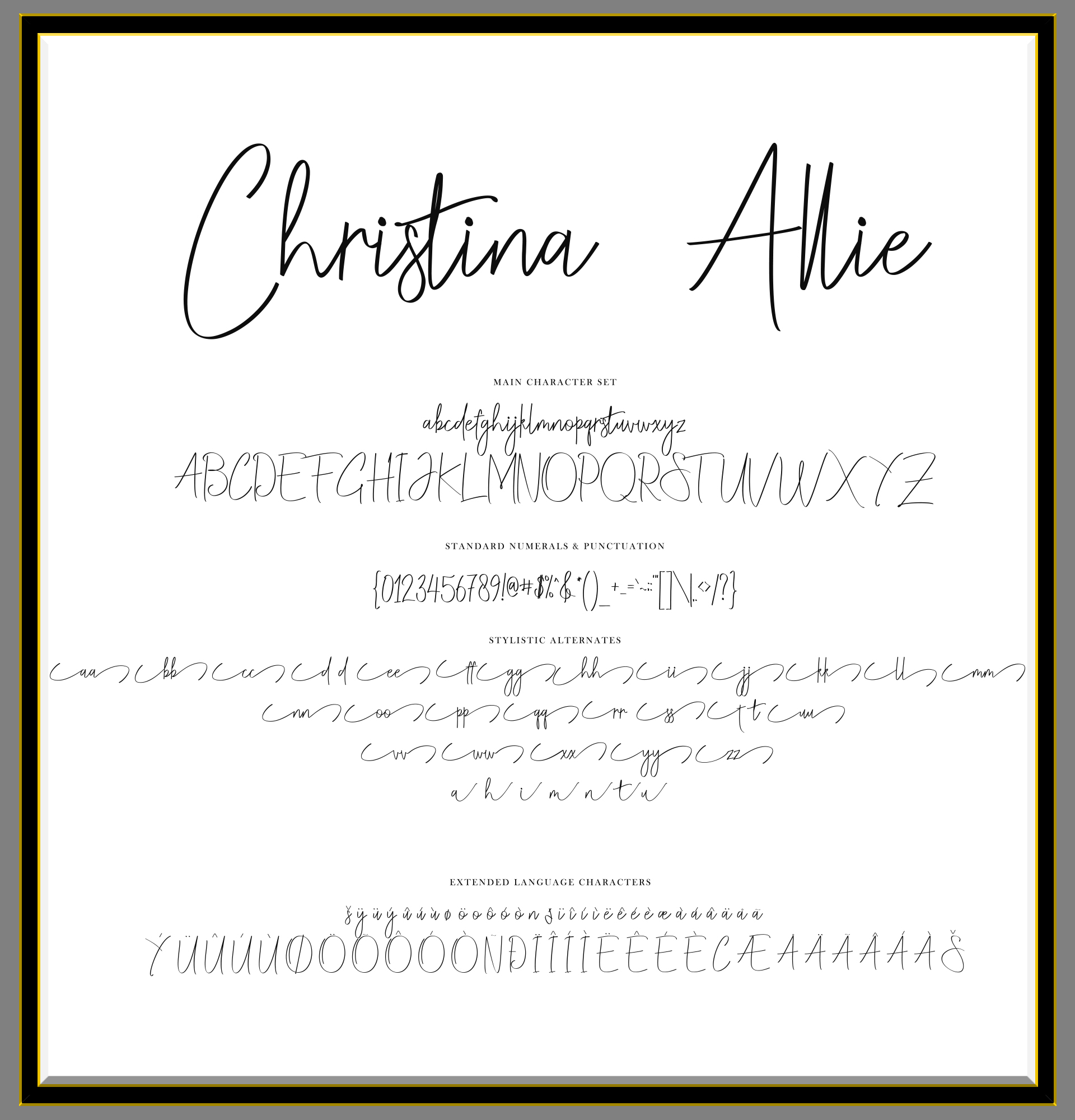 Christina Allie Font PNG with transparent background - Preview 2