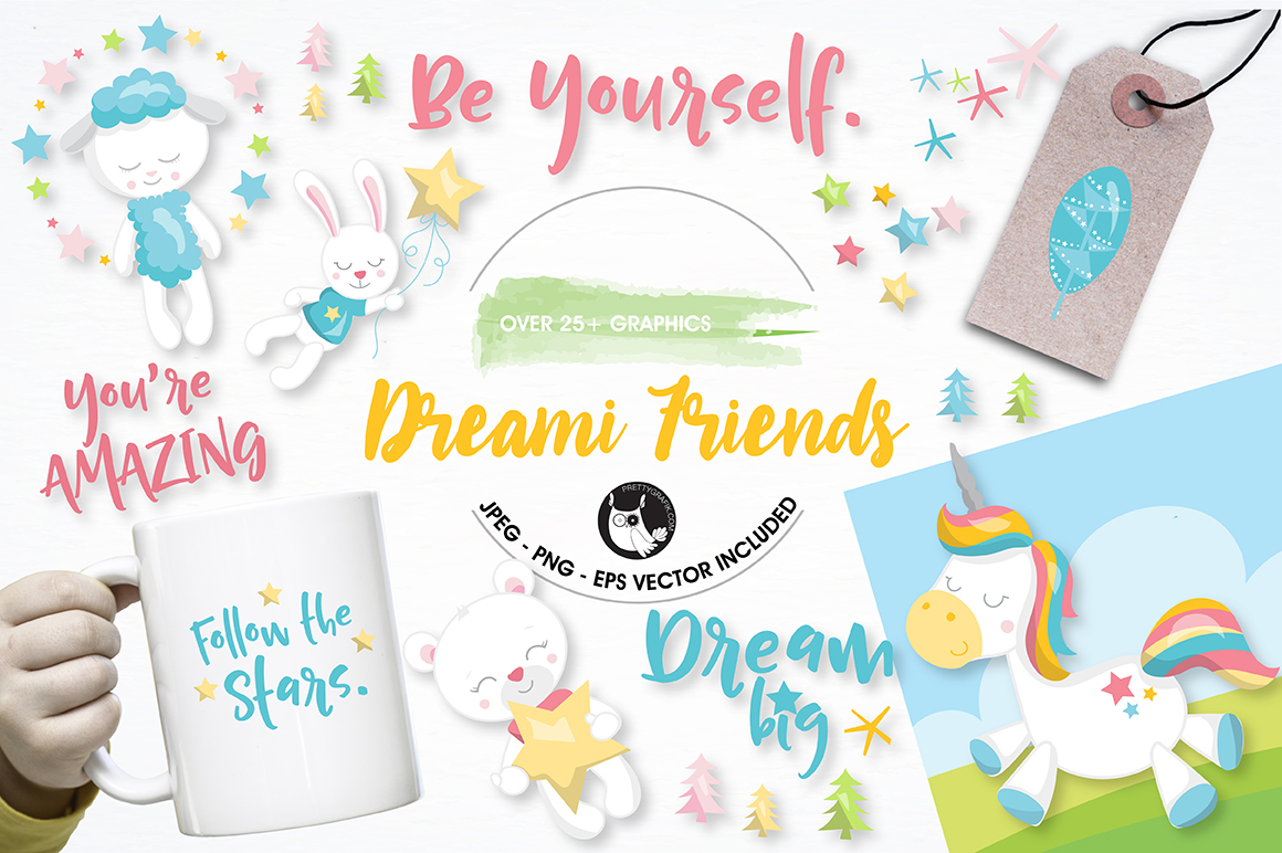 Dream Unicorn Graphics and Illustrations Graphic by Prettygrafik ...