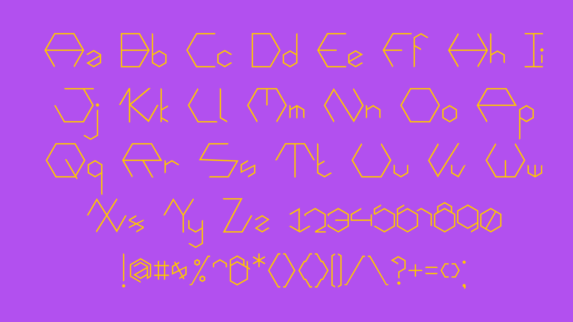 Hexa Font PNG with transparent background - Preview 4