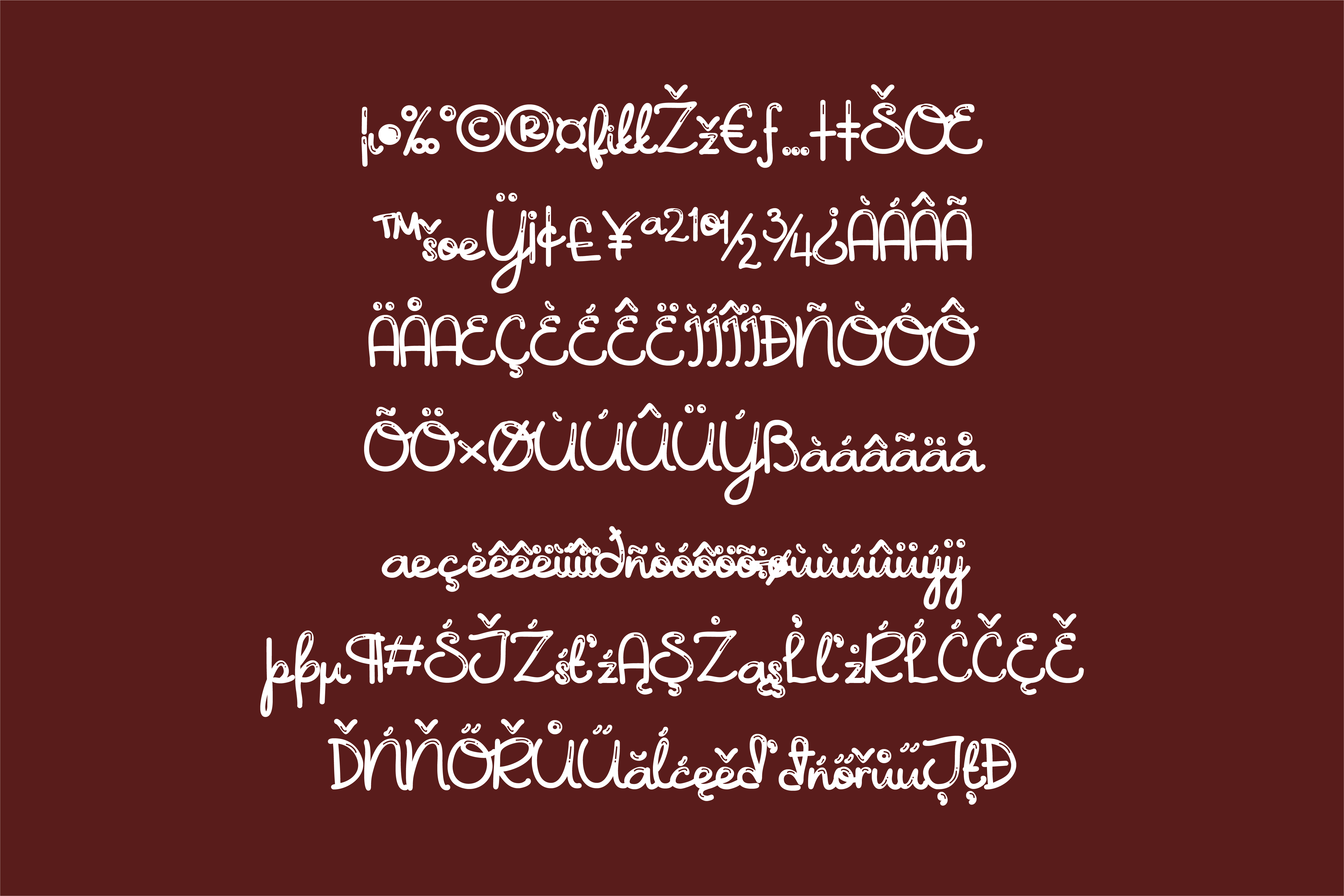 Imaginary Cherry Juice Font PNG with transparent background - Preview 4