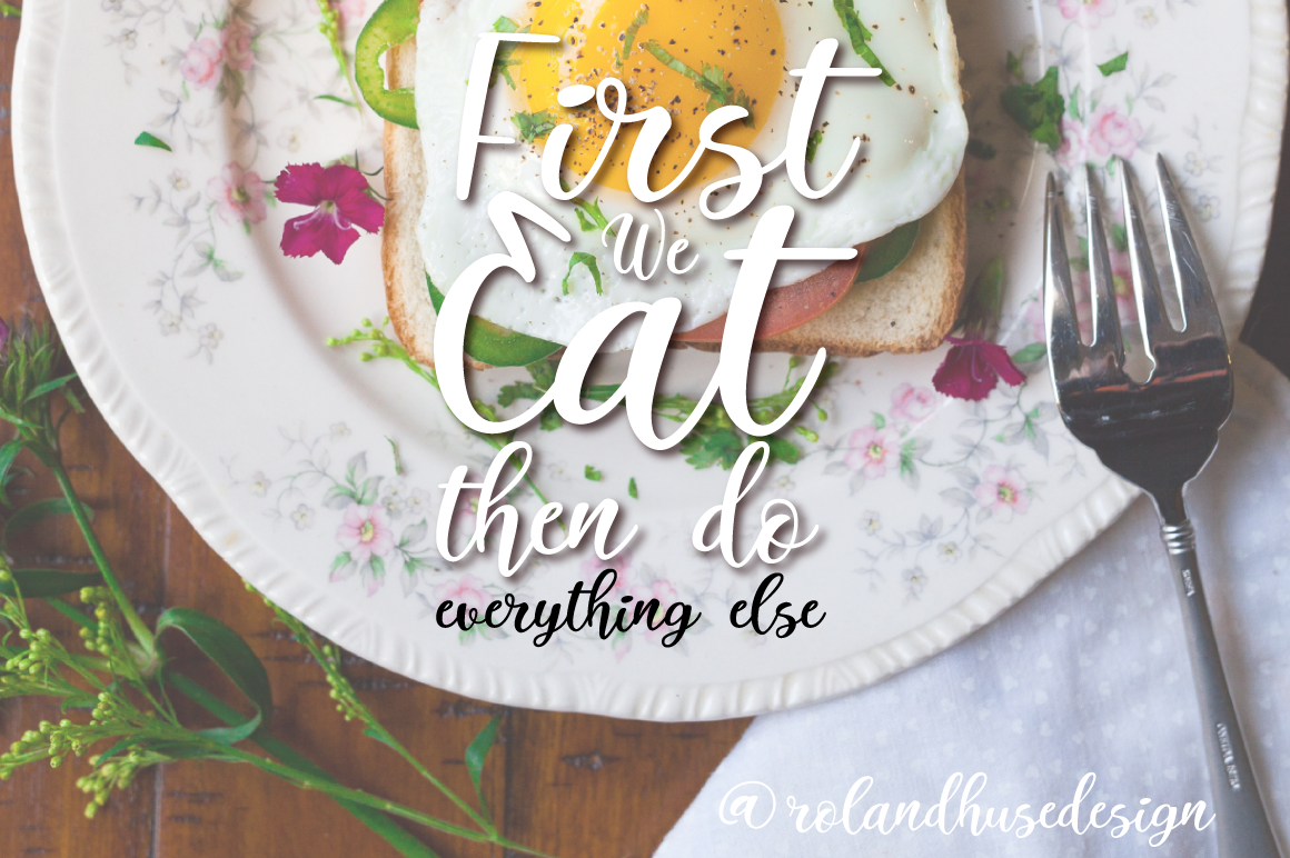 Italian Breakfast Font PNG with transparent background - Preview 1