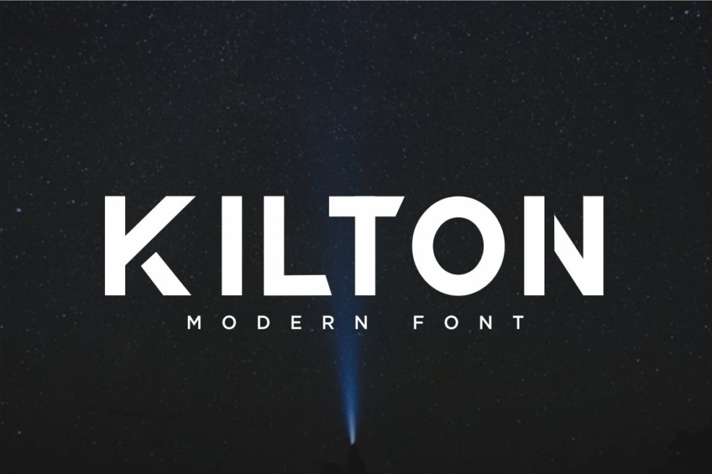 Kilton font preview, versatile sans-serif for brochure headings and text