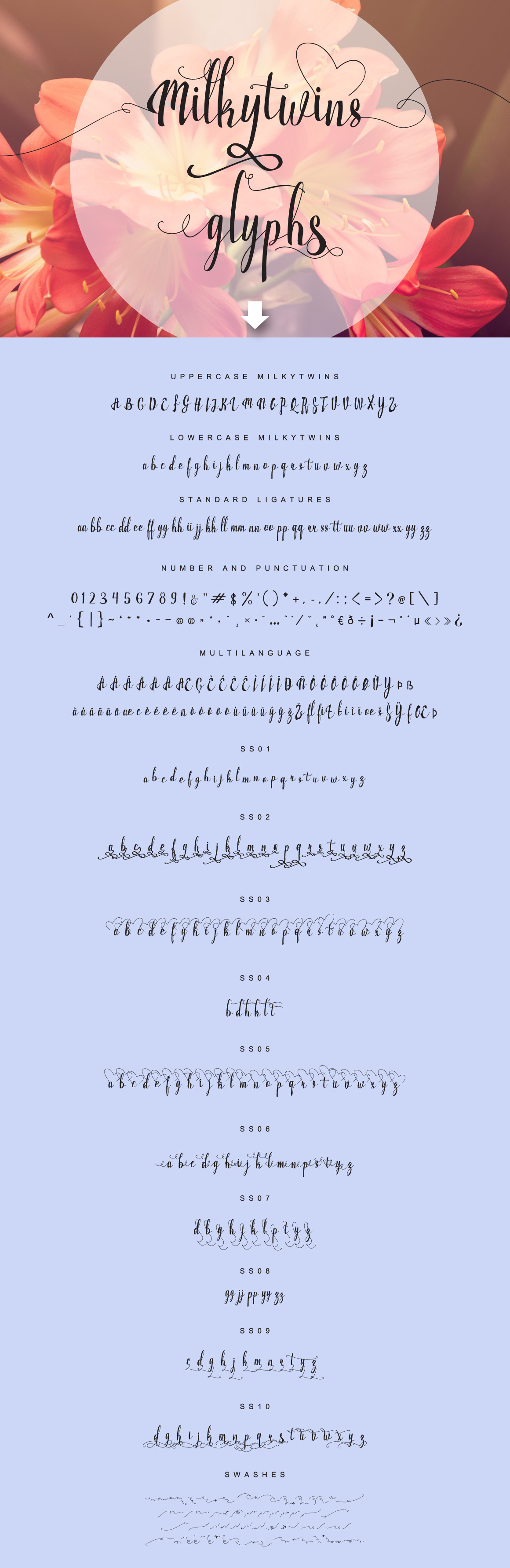 Milkytwins Font PNG with transparent background - Preview 4