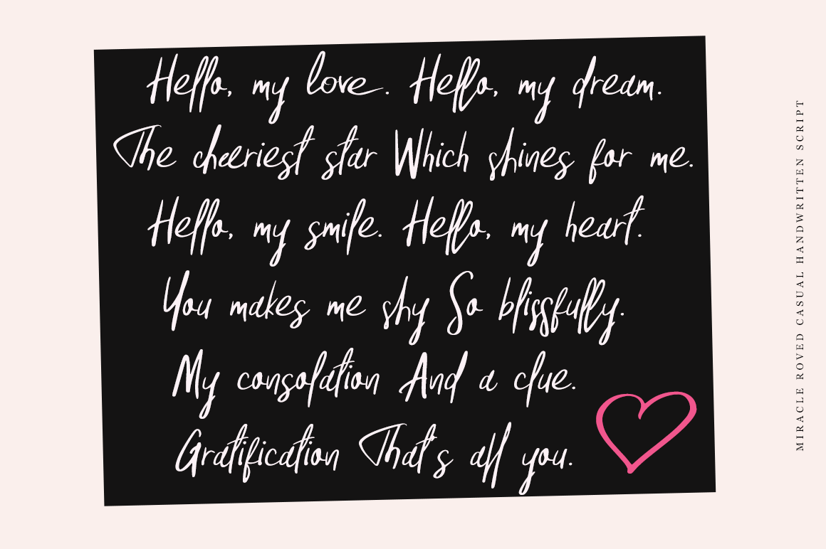 Miracle Roved Font PNG with transparent background - Preview 4