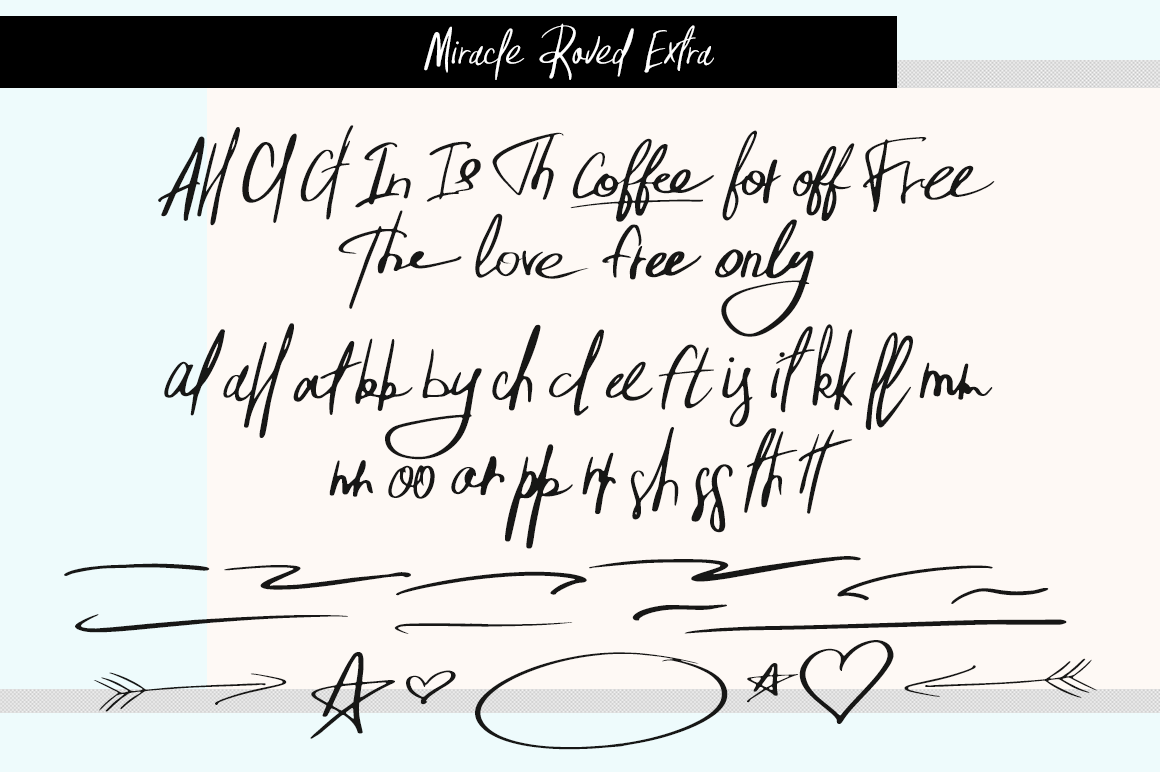 Miracle Roved Font PNG with transparent background - Preview 5