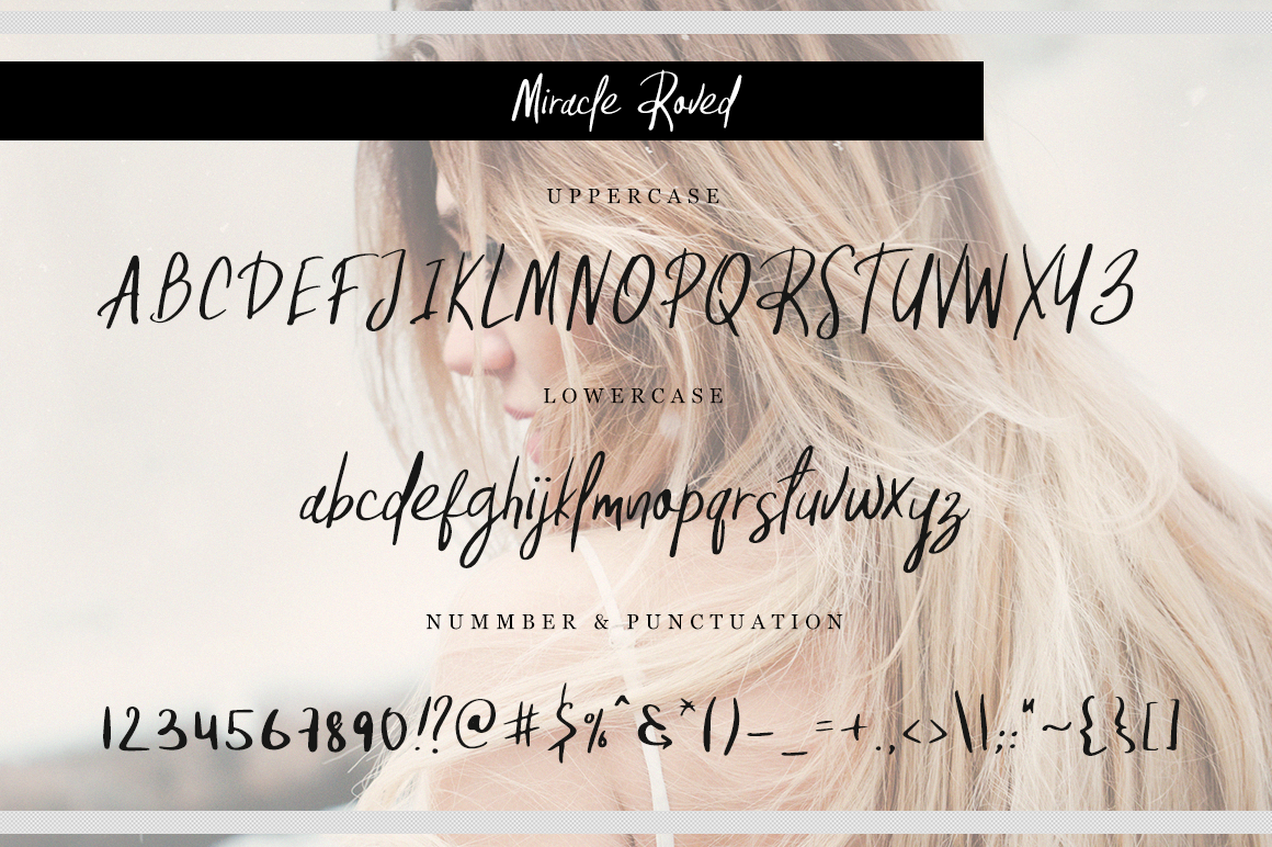Miracle Roved Font PNG with transparent background - Preview 6
