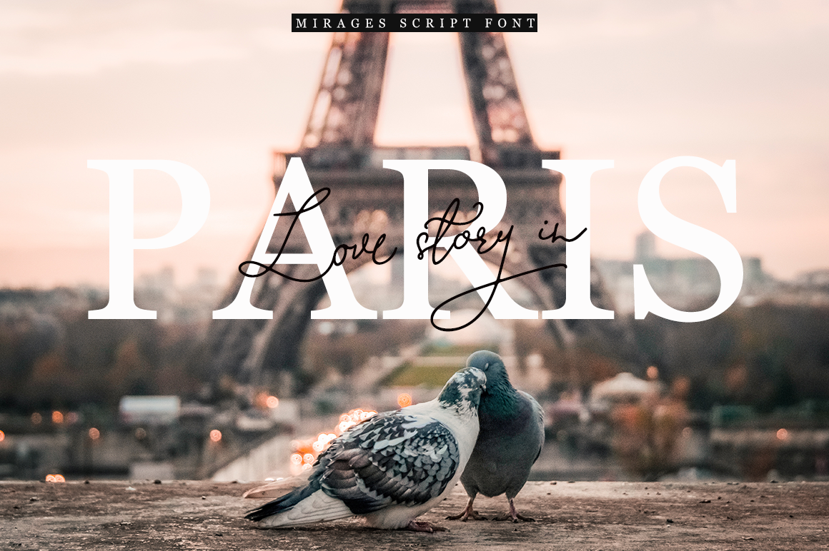 Mirages Font PNG with transparent background - Preview 2