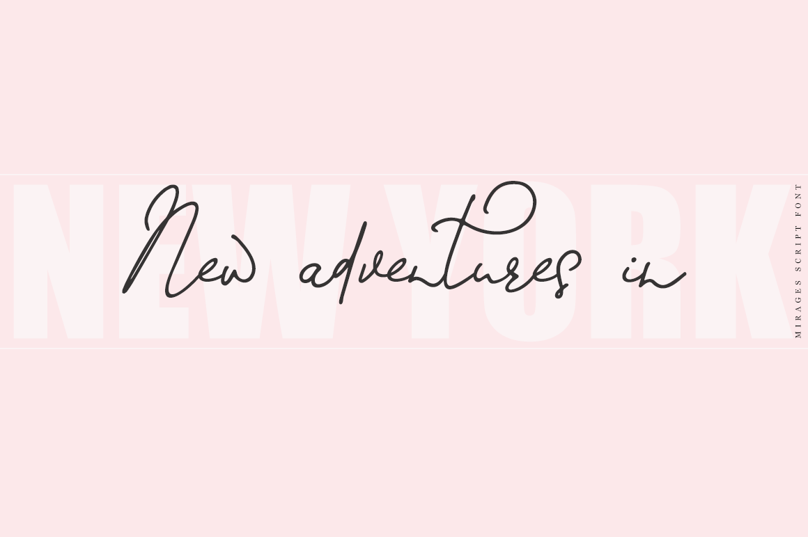 Mirages Font PNG with transparent background - Preview 4