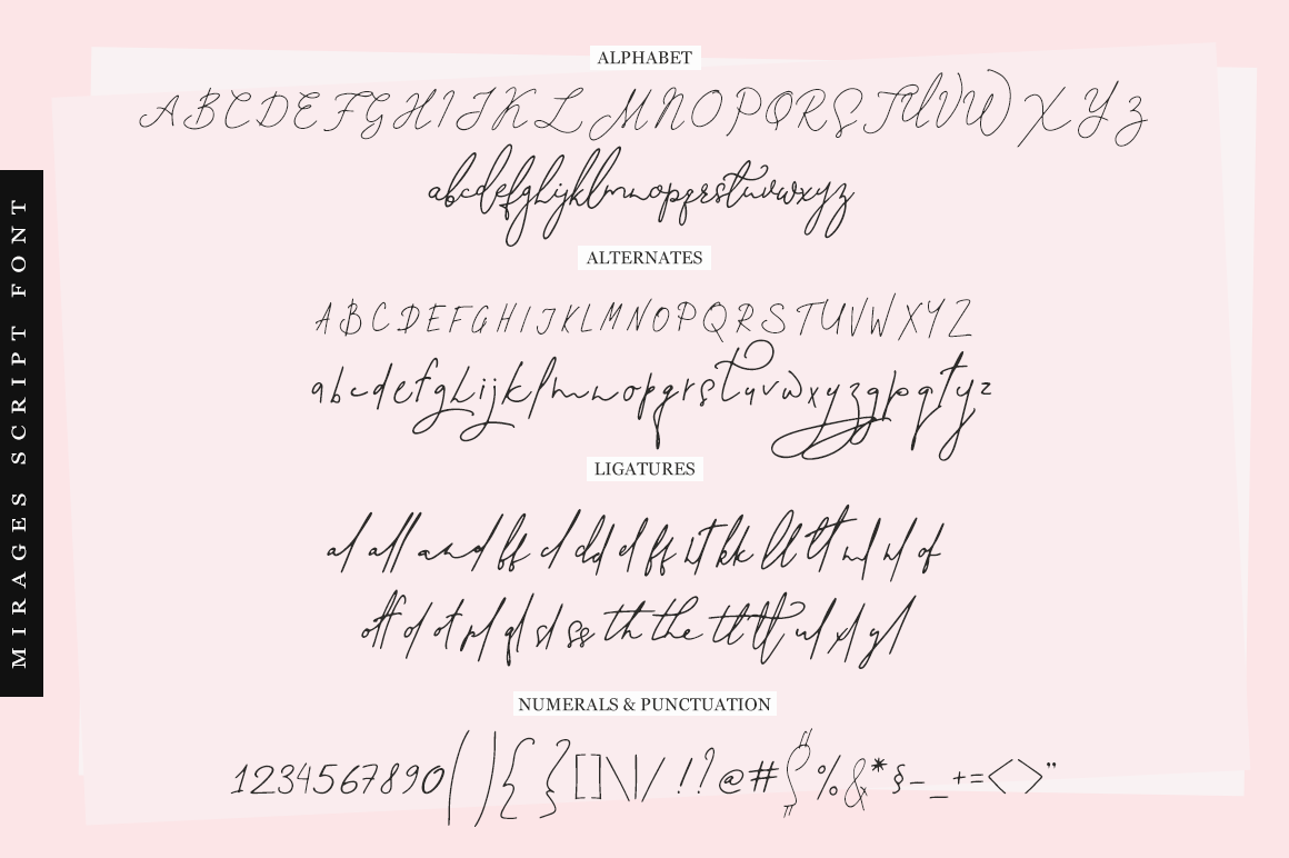 Mirages Font PNG with transparent background - Preview 6