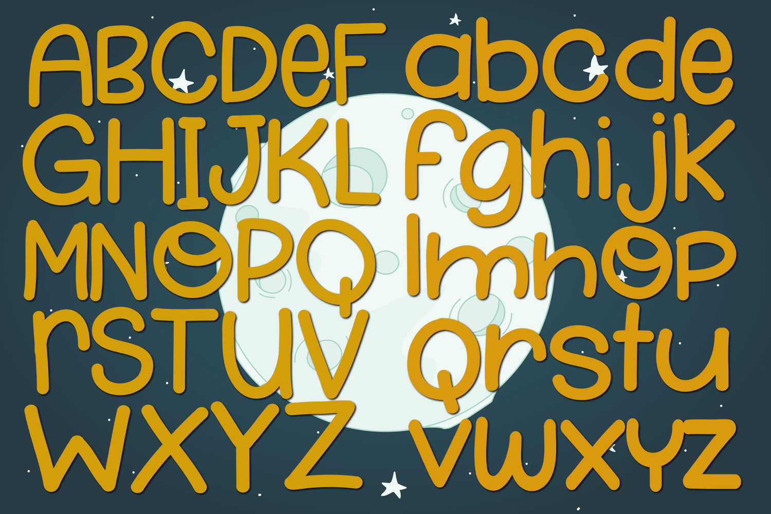 Moondust Font PNG with transparent background - Preview 1