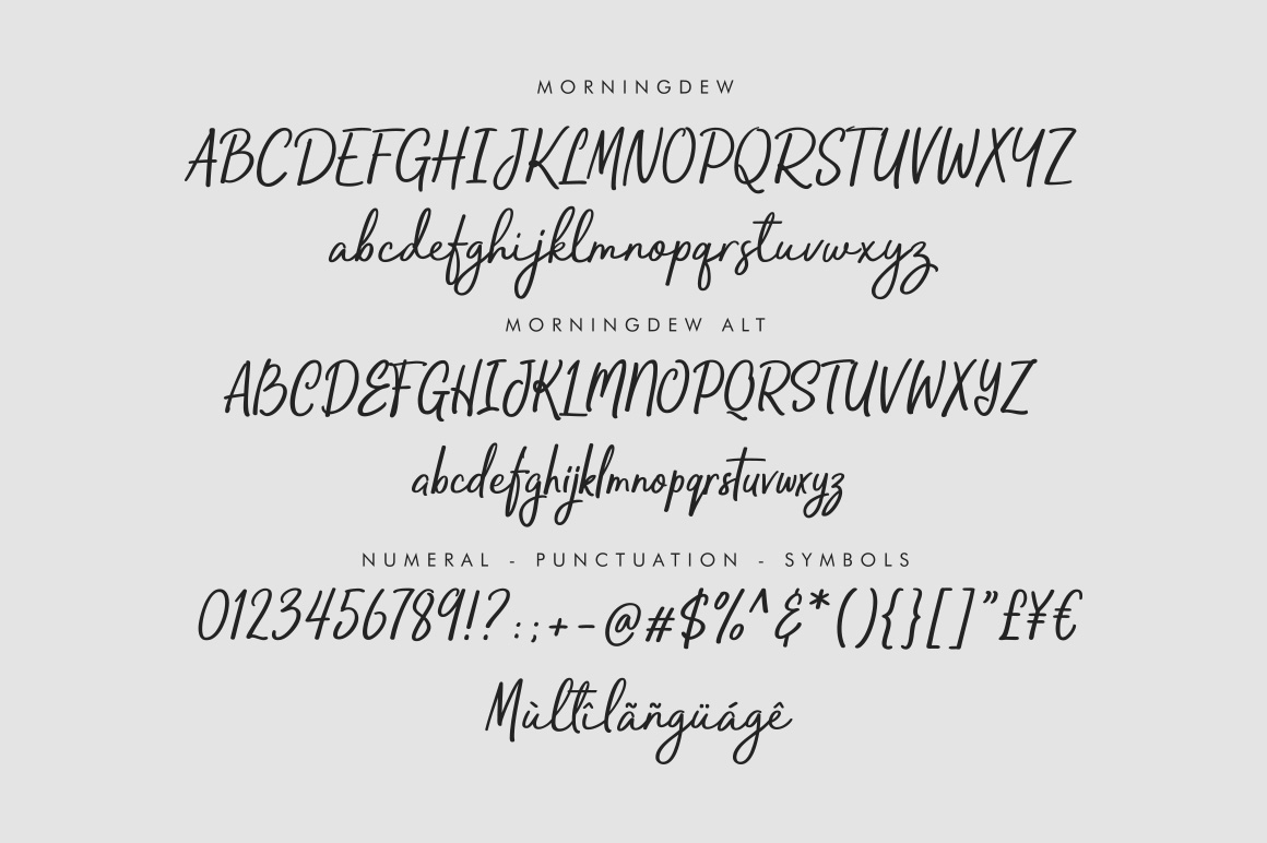 Morning Dew Font PNG with transparent background - Preview 5