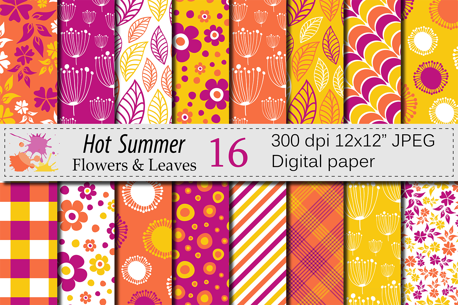 Summer Digital Paper Graphic by VR Digital Design · Creative Fabrica